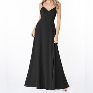 Azazie Elegant Black Maxi Dress